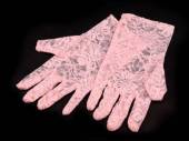 více - Krajkové rukavice s elastanem, sv.růžové