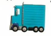 více - Pryžový přívěsek modrý náklaďák