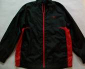 více - 1212 Jarní šusťáková bunda se síťovanou podšívkou černo-červená  DUNLOP  9-10 let
