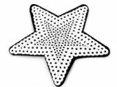 více - Nažehlovačka velká hvězda s flitry  7 cm -  bílá