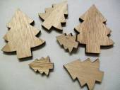 více - Dřevěné masivní stromečky mix velikostí  6ks
