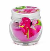 více - AIRWICK malá vonná svíčka ve skle 30g  růžové květy středomoří