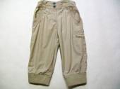 více - 2002 Dívčí plátěné kalhoty pod kolena béžové  5-6 let