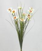 více - Poinsettia kytice 15 květů, dl. 40cm  - bílá