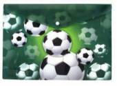 více - Plast.desky s drukem  A4 - tm. zelené s fotbalovými míči