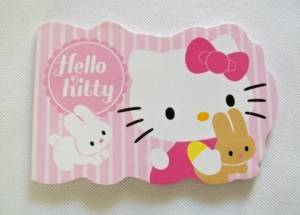 zvětšit obrázek - Vykrajovaný bloček Hello Kitty s potištěnými stránkami