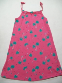 více - 2203 Bavl. šaty na ramínka růžové zelené palmičky  GEORGE  8-9 let