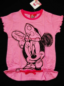 více - Bavl. tričko růžové s Minnie  3-4 roky   v.98/104