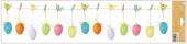 více - Podlouhlá okenní fólie velikonoční zavěšená barevná vajíčka    64 x15cm