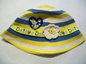 více - 3107 Slaměný klobouk pruhovaný s Daisy  DISNEY  12-24m