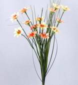 více - Poinsettia kytice 15 květů, dl. 40cm  - sv.lososová