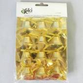 více - Kovové zvonky  3cm  zlaté  12ks