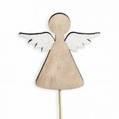 více - Zápich dřevěný anděl s glitrovými křídly