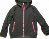 více - 1212 Jarní šusťáková bunda  se silonovou podšívkou černá, červené zipy   LEE COOPER   9-10 let  v.134/140