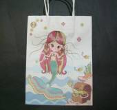 více - Střední dárková taška mořská panna s pokladem  19 x 26cm 