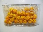 více - Ratanové kuličky 1,5cm žluto-oranžové  24ks