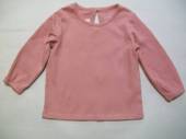 více - Žebrované tričko dl.rukáv růžové  9-12m
