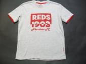 více - 0101 Silnější tričko šedý melír s červeným fotbalovým nápisem  11 let  v.146