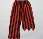 více - 1806 Pirátské kalhoty červeno-černý proužek    6-7 let  