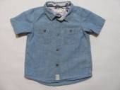více - Slabší riflová košilka sv.modrá   9-12m