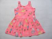 více - 1717 Nenošené bavl. tílkové šaty neonově růžové s mořskými pannami  PEP&Co   12-18m