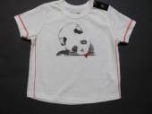 více - 2208 Nenošené tričko smetanové s pandou   JEAN BOURGET  6m