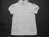 více - 1212 Nenošené tričko bílé zdobené krajkou   7 let  v.122