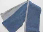 více - 1012 Šála modro-šedá s podšívkou fleece  135 x 15cm