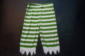 více - 2712 Pirátské kalhoty zeleno-bílý proužek   5-6 let