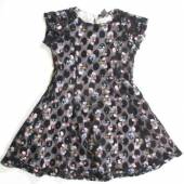 více - 1212 Krajkové šaty se spodničkou černé barevně květované  PRIMARK   4-5 let  v.104/110