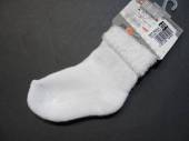 více - Froté ponožky s ohrnutím bílé    0-3m