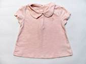 více - Rozšířené tričko s límečkem sv.růžové  3-6m