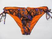 více - 1905 Plavkové kalhotky oranžovo-černý vzor  PRIMARK   v.40