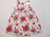 více - 0107 Nenošené bavl. tílkové šaty sv.růžové květované /dodatečné flitříky/  H+M   18-24m   v.86/92