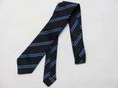 více - 1207 Chlapecká kravata tm.modrá se sv.modrým proužkem  