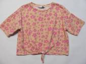 více - 1507 Krátké tričko meruňkové s růžovými květy   PEP&Co   8-9 let  v.134