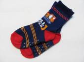 více - Ponožky s protiskluzem tm.modré s bagrem   cca 18-24m