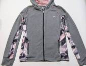 více - 0303 Sportovní mikina na zip s kapucí šedě žíhaná se vzorovanými boky  PRIMARK   11-12 let   v.152