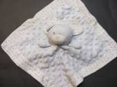 více - 0403 Usínáček z materiálu minky sv.modrý s medvídkem   
