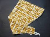 více - 0503 Jako nový huňatý turban na vlasy  medovo-bílý   