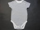 více - 2504 Body bílé s černým proužkem, patentky na rameni  M+S   2-3 roky   v.92/98