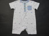 více - 0505 Jako nové letní body bílé sv.modré lemy   TU  3-6m