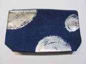 více - 0905 Jako nové semišové pouzdro tm.modré se stříbrným potiskem   NIVEA   26 x 15 x 8cm