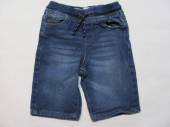 více - 1305 Elast.riflové kraťasy tm.modré v pase do gumy  DENIM  5-6 let   v.110/116