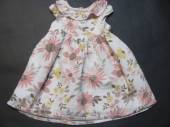 více - 1705 Fáčovinové šatečky bílé květované   GEORGE   6-9m