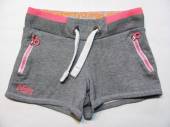 více - 1705 Teplákové kraťasy šedě žíhané s růžovými zipy  SUPERDRY   v.XS