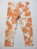 více - 2905 Krátké legíny oranžovo-bíle batikované   PRIMARK   8-9 let  