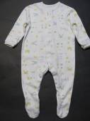 více - 3005 Bavl. overal bílý s obr.   M+S   3-6m  v.68