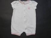 více - 0406 Celorpopínací letní body bílé s růžovou hvězdičkou   H+M   1-2m