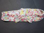 více - 2806 Bavl. čelenka drobně květovaná, na suchý zip   obvod 46-48cm